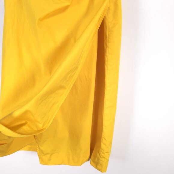 MaxMara ITALY MADE Faux Wrap Dress Vneck Short Sleeve Split Leg Cotton Size 10 - Picture 7 of 12